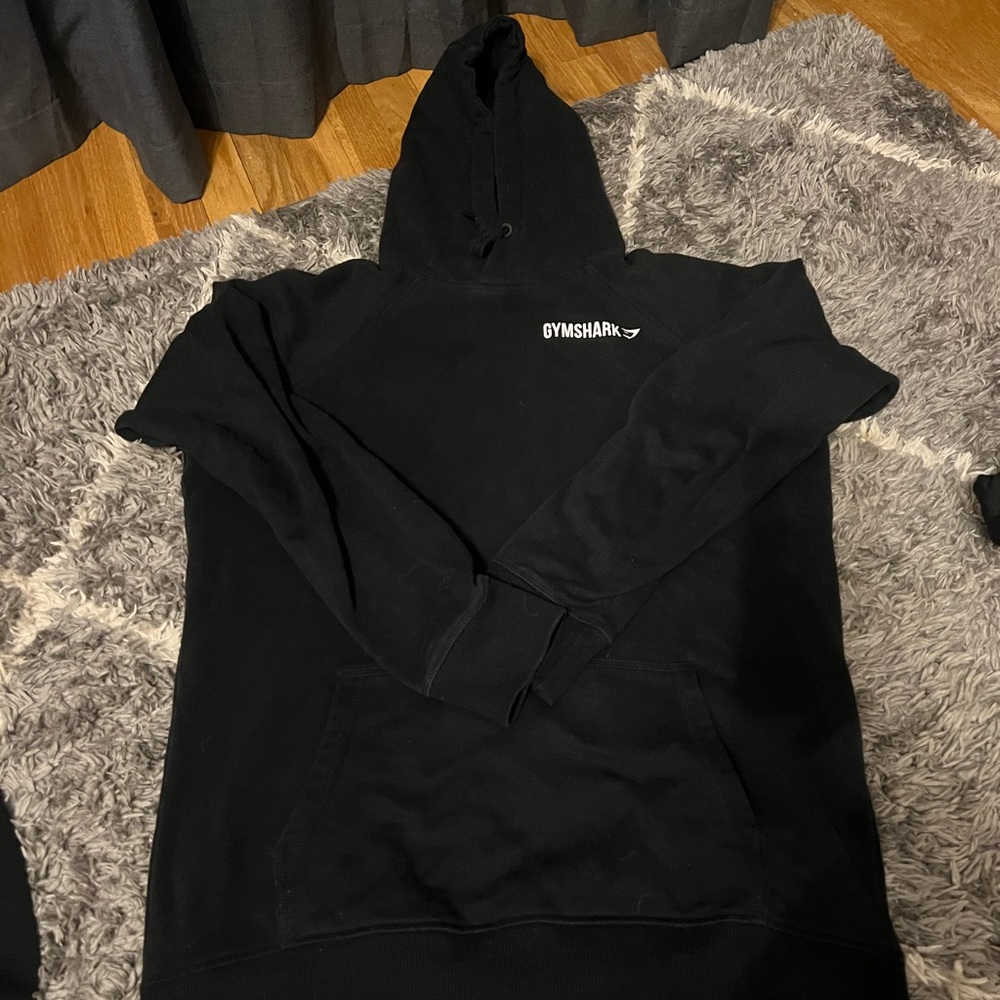 Black gym shark hoodie